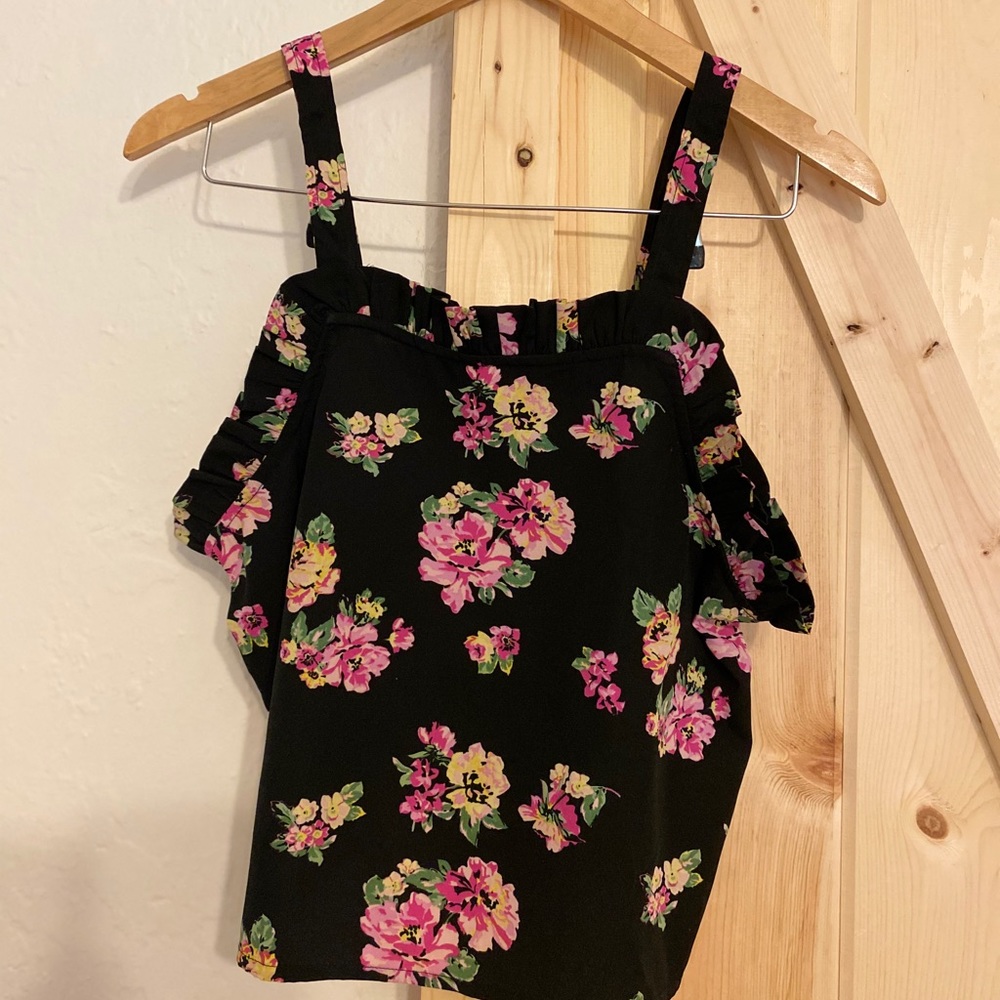 Crop floral top